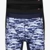 Sport Polyester Trunks 3 Pack - MULTICOLOR (2X BLACK, 1X BLUE CAMOUFLAGE)