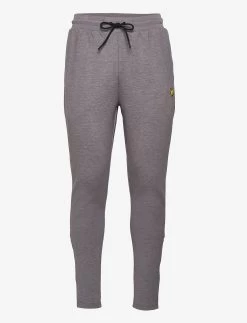 Fly Fleece Trackies - MID GREY MARL