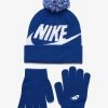 Nike NAN SWOOSH POM BEANIE GLV SET - GAME ROYAL